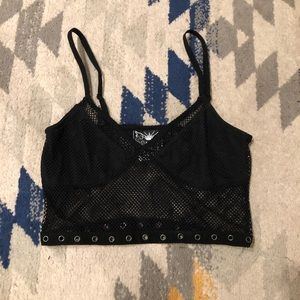 KILLSTAR black fishnet tank